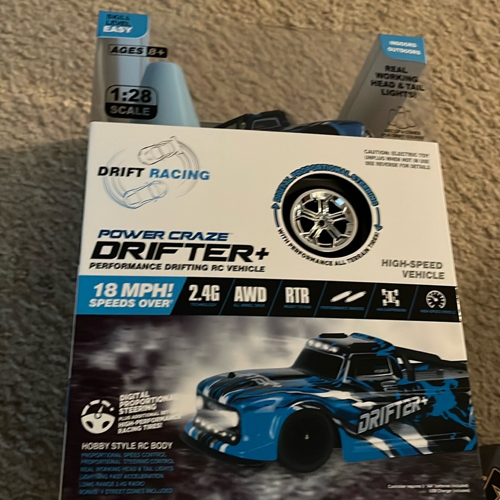 Power Craze Drifter+ Remote Control Car indoor outdoor Top Speed Over 18 MPH